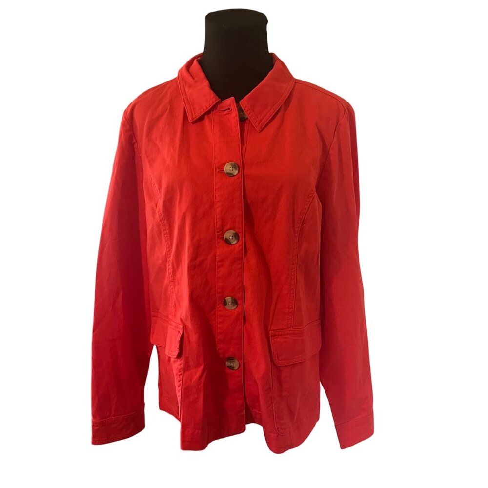 Appleseed's pink button up jacket size L